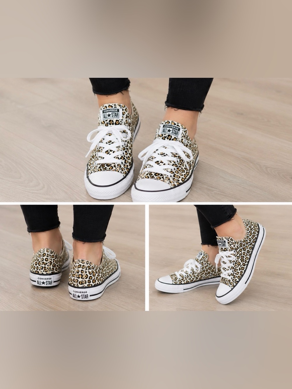 Converse All Star Leopard Print Low Top Sneakers | Women’s 12 | NWT